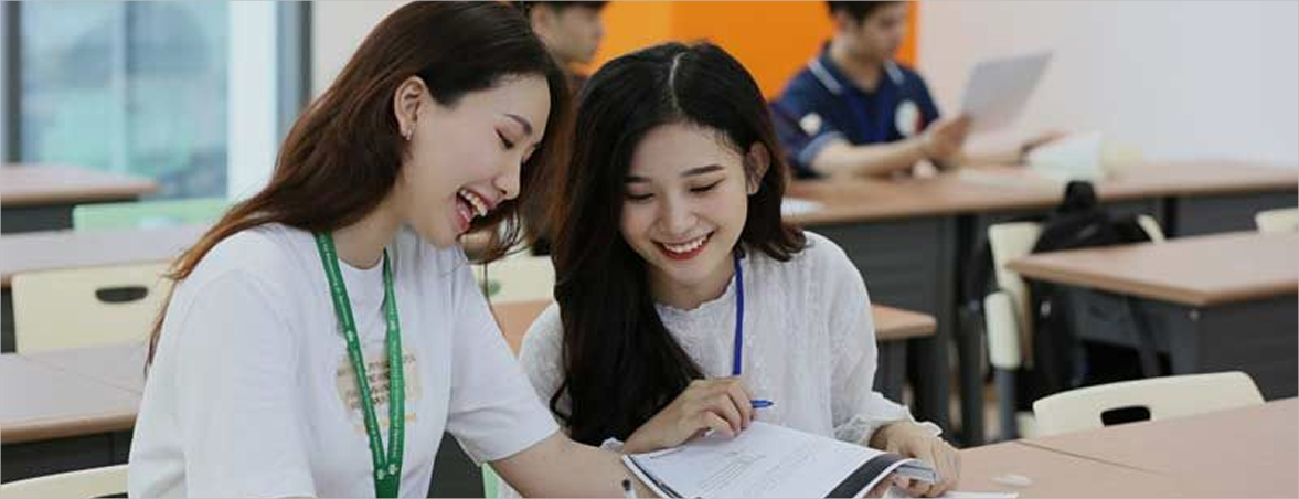Students studying together